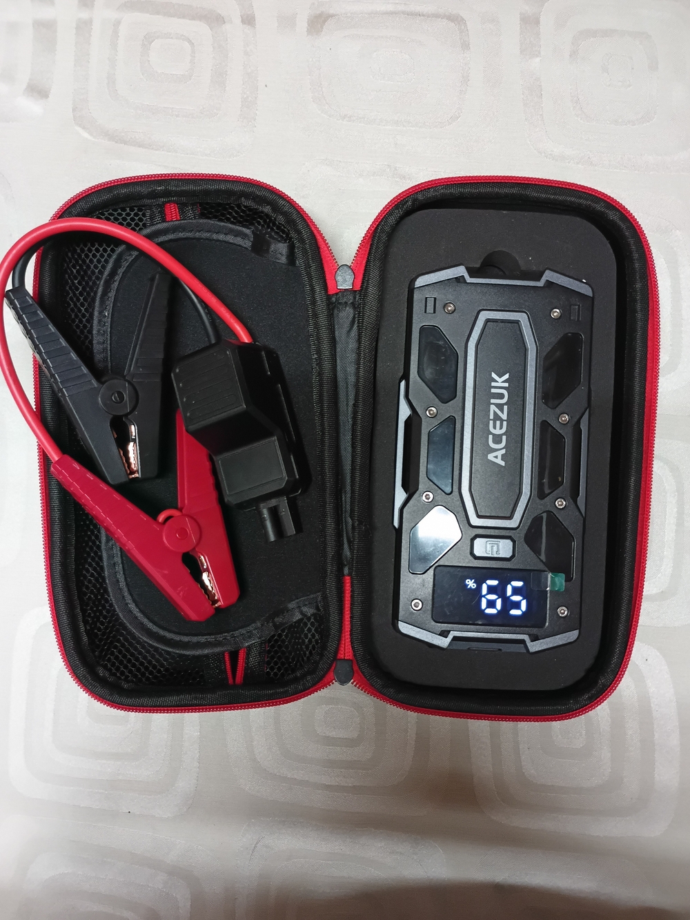 Portable Car Jump Starter Pack With Smart Clamps